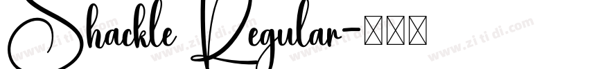 Shackle Regular字体转换